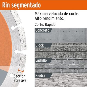 Disco Diamante Pretul Rin Segmentado 7 pulg