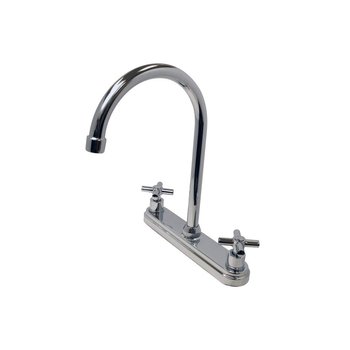 Llave Mezcladora 8" al Piso Para Fregadero Con Cubierta Rugo 8BM