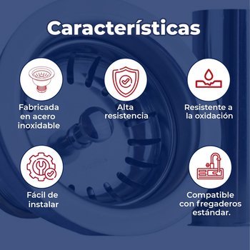 Contracanasta Para Fregadero Con Tubo Acero Inoxidable Coflex