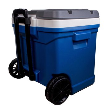 Hielera Latitude 60 Roller Igloo 94 latas c/ruedas gris y azul