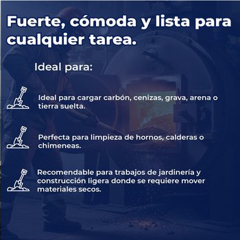 Pala Carbonera Puño "Y", Mango Largo Truper 12¼ x 22¾ pulg