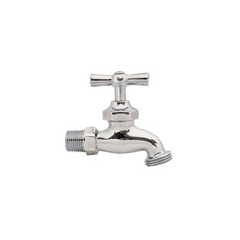 Llave Manguera Cromada Rugo ½ pulg