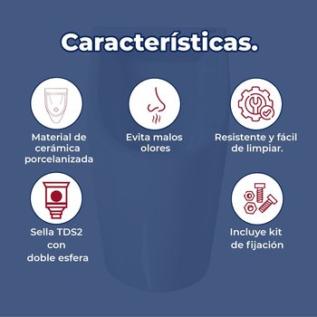 Mingitorio Para Sanitario Mojave Seco Blanco Helvex