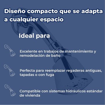 Regadera de 2 1/4” con Brazo y Chapetón Rugo Florencia Cromo