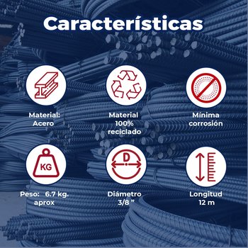 VARILLA DOBLADA # 3 3/8 x 12 M AR-42