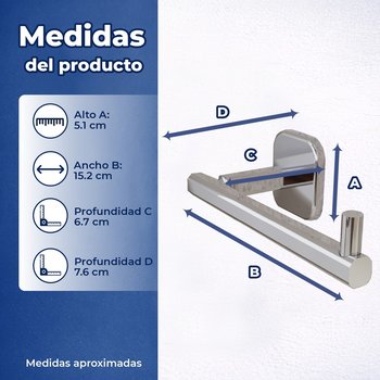 Porta papel higiénico de rollo helvex piazza PIA-117