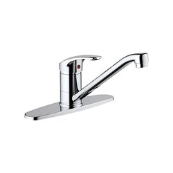 Llave Monomando Para Fregadero al Piso 8" Con Cubierta Rugo