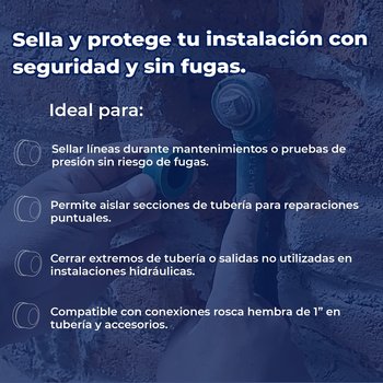 Tapón Tuboplus Hembra Rotoplas 1" Para Instalación Hidráulica