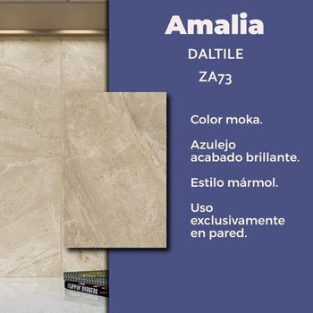 Muro Tipo Mármol Amalia Moka Daltile 30 x 45 cm