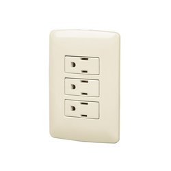 Placa Armada Volteck Línea Italiana 3 Contactos Polarizados