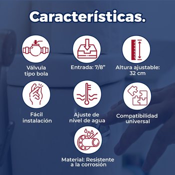 Válvula de Llenado/Admisión Clásica para WC PVC Fluidmaster