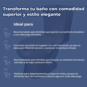 Sanitario WC Alargado Marfil Helvex 4.8 L Bolmen16