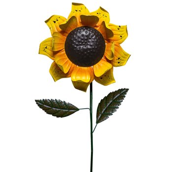 Estaca decorativa p/jardín figura Girasol doble pétalo 1.06 cm