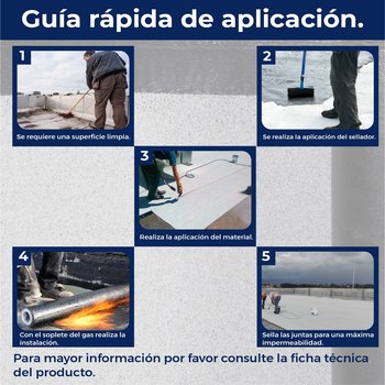Imper Prefabricado SBS Novaroll 3.5 mm Fibra Vidrio Blanco