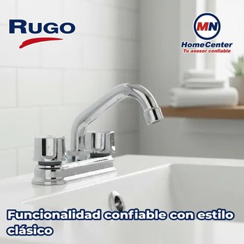 Llave Mezcladora para Lavabo cierre de compresión Rugo Tauro