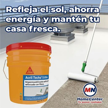 Impermeabilizante Acrílico Acril Techo 5 Ultra blanco 18L