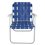 Silla compacta plegable p/jardin o camping blanco y azul