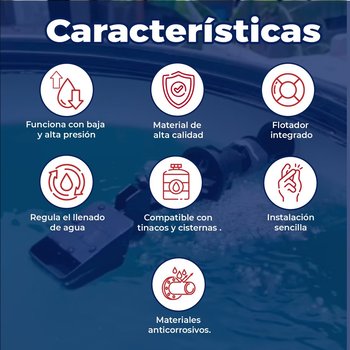 Válvula de llenado Para Tinaco /Cisterna Fluidmaster 13MM 1/2"