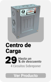 Centro Carga 4 Circuitos Sobreponer marca Igesa