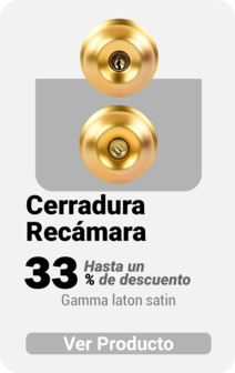 Cerradura Recámara Gamma Laton Satin