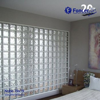 Vidrio Block Foncer Cloudy Fontibre 19 x 19 x 8 cm