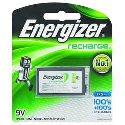 Pila recargable 9V energizer