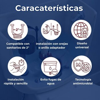 Pera/Sapo de Descarga Para Sanitario Rojo 2" Fluidmaster