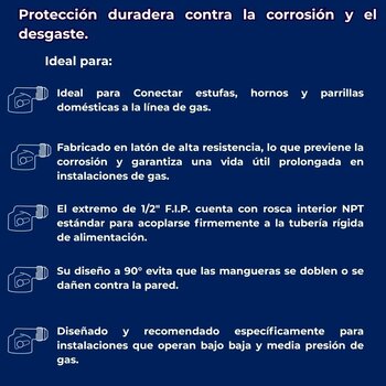 Codo Estufa Bronce 3/8 Flare X 1/2 F.I.P.