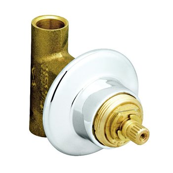 Válvula Empotrar Regadera Soldable Cromo E-61