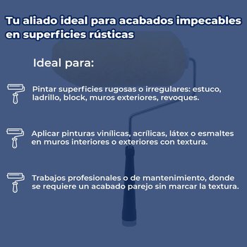 Rodillo de uso profesional para superficies rugosas BYP 1¼ pulg