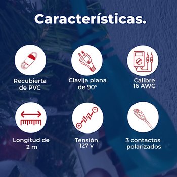 Extensión Eléctrica Domestica Volteck 2 M Verde