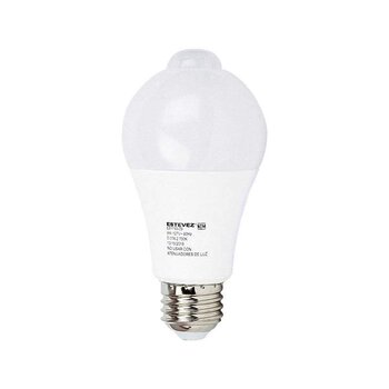 Foco LED Fotocelda Sensor Movimiento 9W Luz Cálida