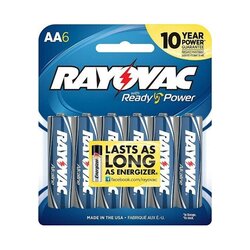 Pilas alcalinas AA rayovac 6 pzs