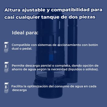 Válvula de Descarga Sanitario Dual 3" Pulgadas WC 2 Pzas