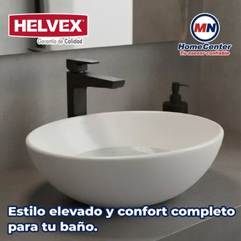 Llave Monomando Para Lavabo Alto Piazza Ébano Helvex