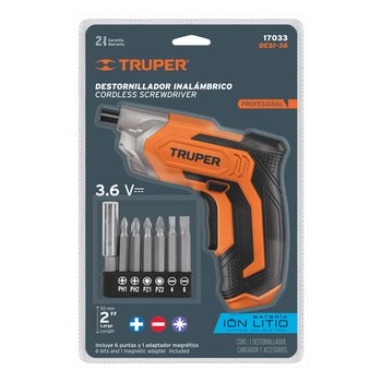 Destornillador Inalámbrico ¼ pulg Ion Litio 3.6 V
