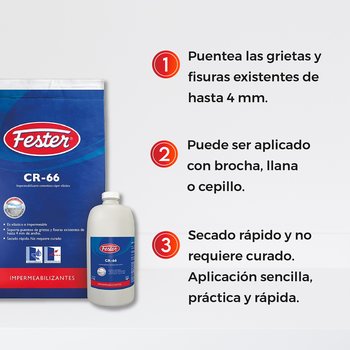 Impermeabilizante cementoso CR66 Gris 7 kgs