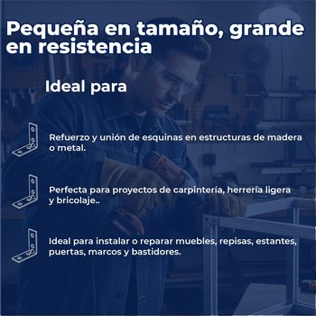 Unión Escuadra Galvanizada Handy Home 1 x 1 pulg