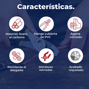 Pinza de chofer 8" mango de pvc Pretul