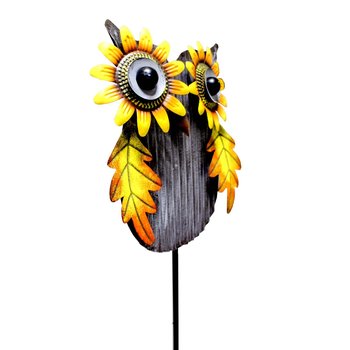 Estaca decorativa para jardín figura Búho 1.21 M