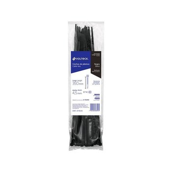Cincho Plástico Volteck Negro 35 cm