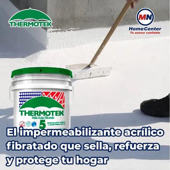Impermeabilizante Acrílico Fibratado Thermotek 5 años Fibermax