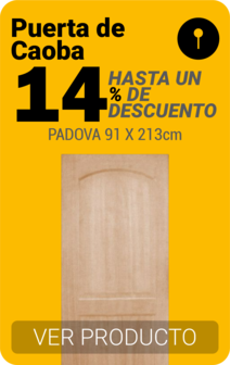 Puerta de Caoba Padova Gumont .91 x 2.13 mts