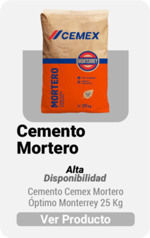 Cemento Cemex Mortero Óptimo Monterrey 25 Kg Saco