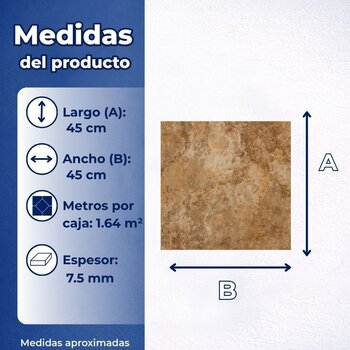 Piso Salerno marrón Daltile 45X45 cm SL83