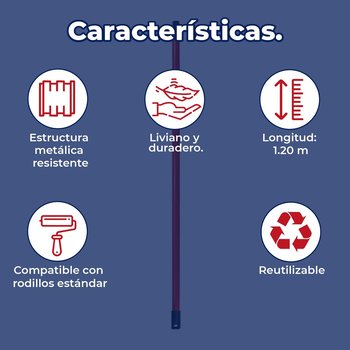 Extensión de Rodillo Metálica Byp 120 cm