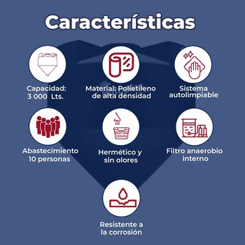 Biodigestor Rotoplas Autolimpiable 3000 L