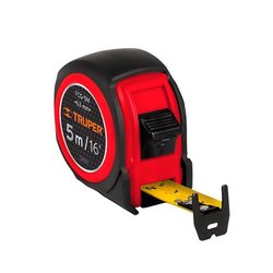Cinta de Medir Flexómetro compacto anti Impactos 5 m19 mm Truper Cinta de Medir Flexómetro compacto anti Impactos 5 m19 mm Truper