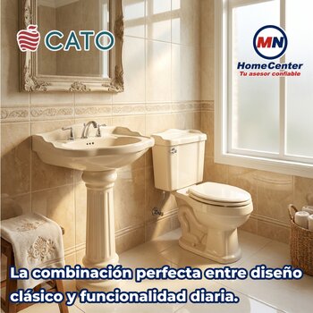 Paquete sanitario Oxford color marfil marca Cato