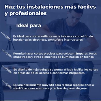 Serrotillo Para Paneles de Yeso 6 1/2” Mango Plástico Panel Rey